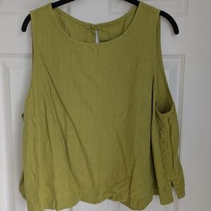 notPERFECTLINEN Bay Tank in Lime XXL